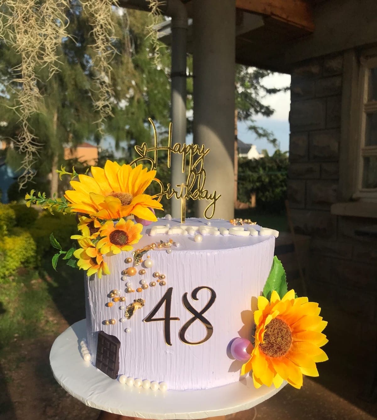 Artisanal Sunflower Birthday Cake